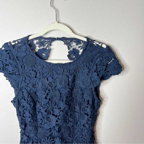 Lulus Romance Language Navy Blue Backless Lace Dress - Picture 6 of 11
